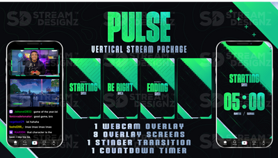 vertical stream overlay package feature image pulse stream designz