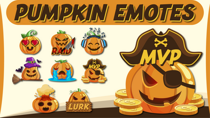 8 pack emotes - pumpkin preview image - stream designz