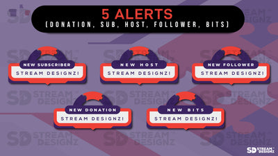 stream overlay package 5 alerts puzzled stream designz
