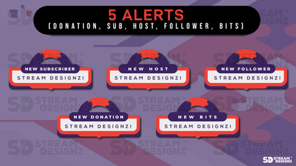 stream overlay package 5 alerts puzzled stream designz