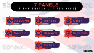stream overlay package 7 panels puzzled stream designz