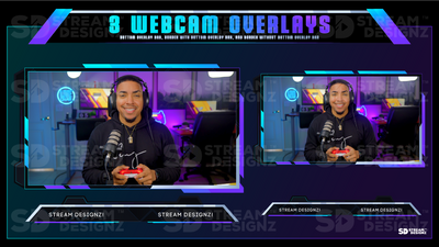 stream overlay package 3 webcam overlays quantum stream designz