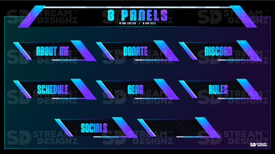 stream overlay package 8 panels quantum stream designz