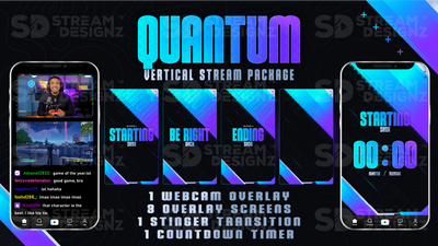 vertical stream overlay package feature image quantum stream designz