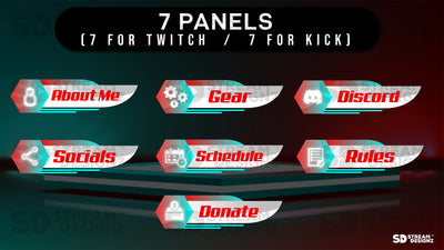stream overlay package 7 panels radiate stream designz