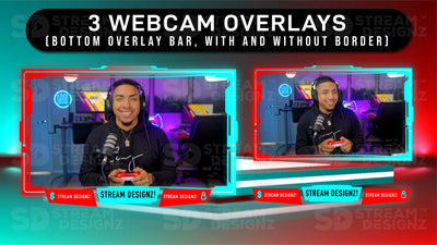 stream overlay package 3 webcam overlays radiate stream designz