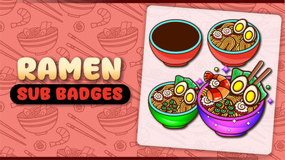 6 pack sub badges thumbnail ramen stream designz