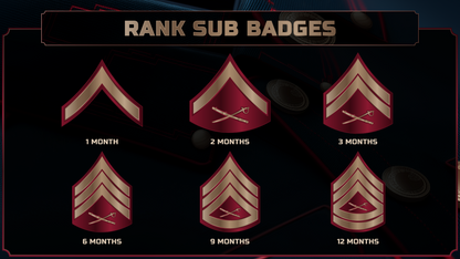 6 pack sub badges preview image rank stream designz