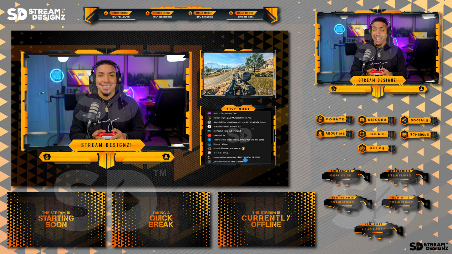 Animated stream overlay package reload feature image stream designz