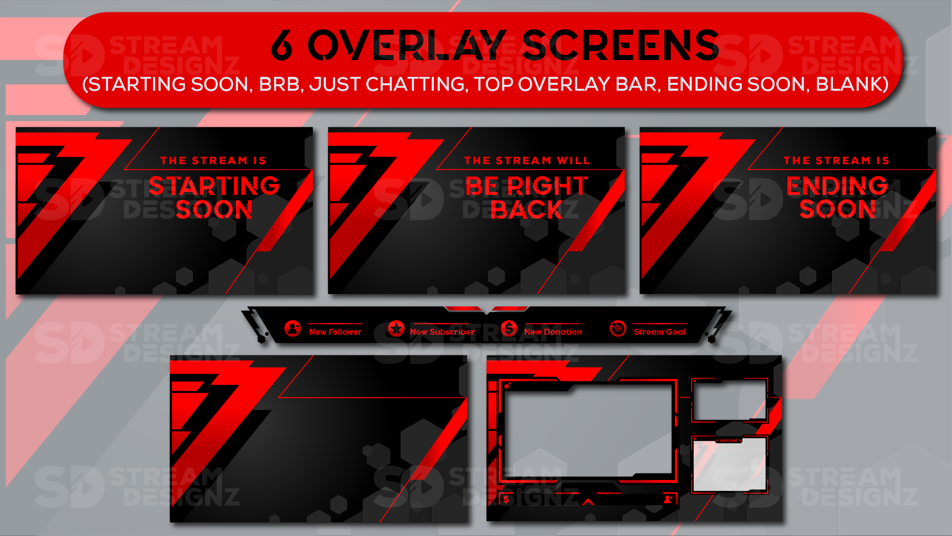 Animated Stream Overlay Package - Rogue | Stream Designz