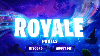 Twitch panels thumbnail royale stream designz