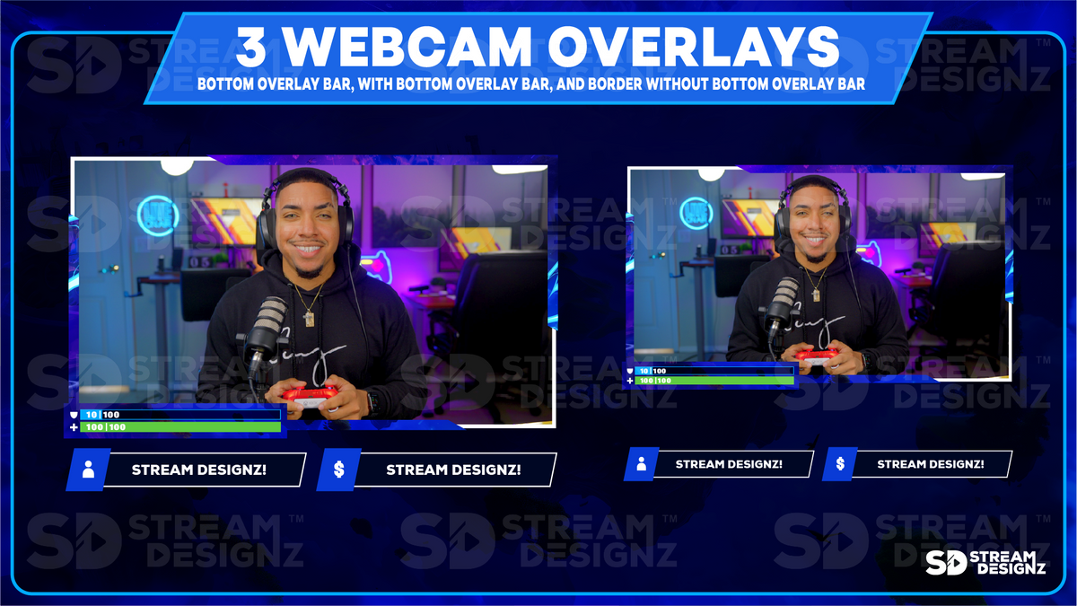 Animated Stream Overlay Package - Royale | Stream Designz