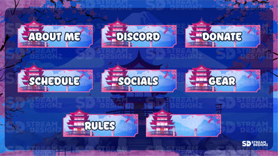 Twitch panels panels preview sakura chill stream designz