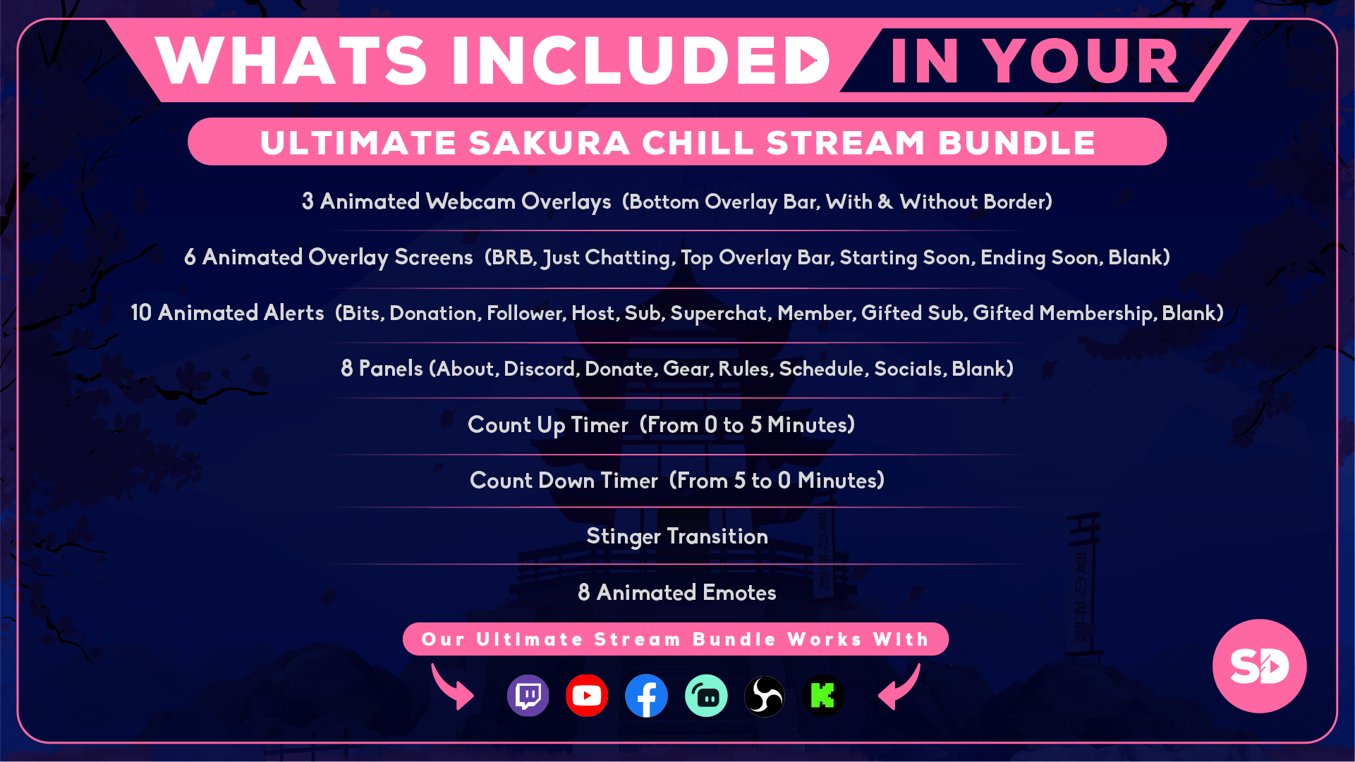 ultimate stream bundle whats included in your package sakura chill stream designz