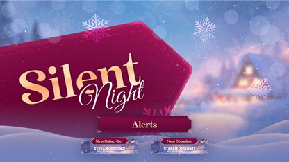 Animated stream alerts thumbnail silent night stream designz