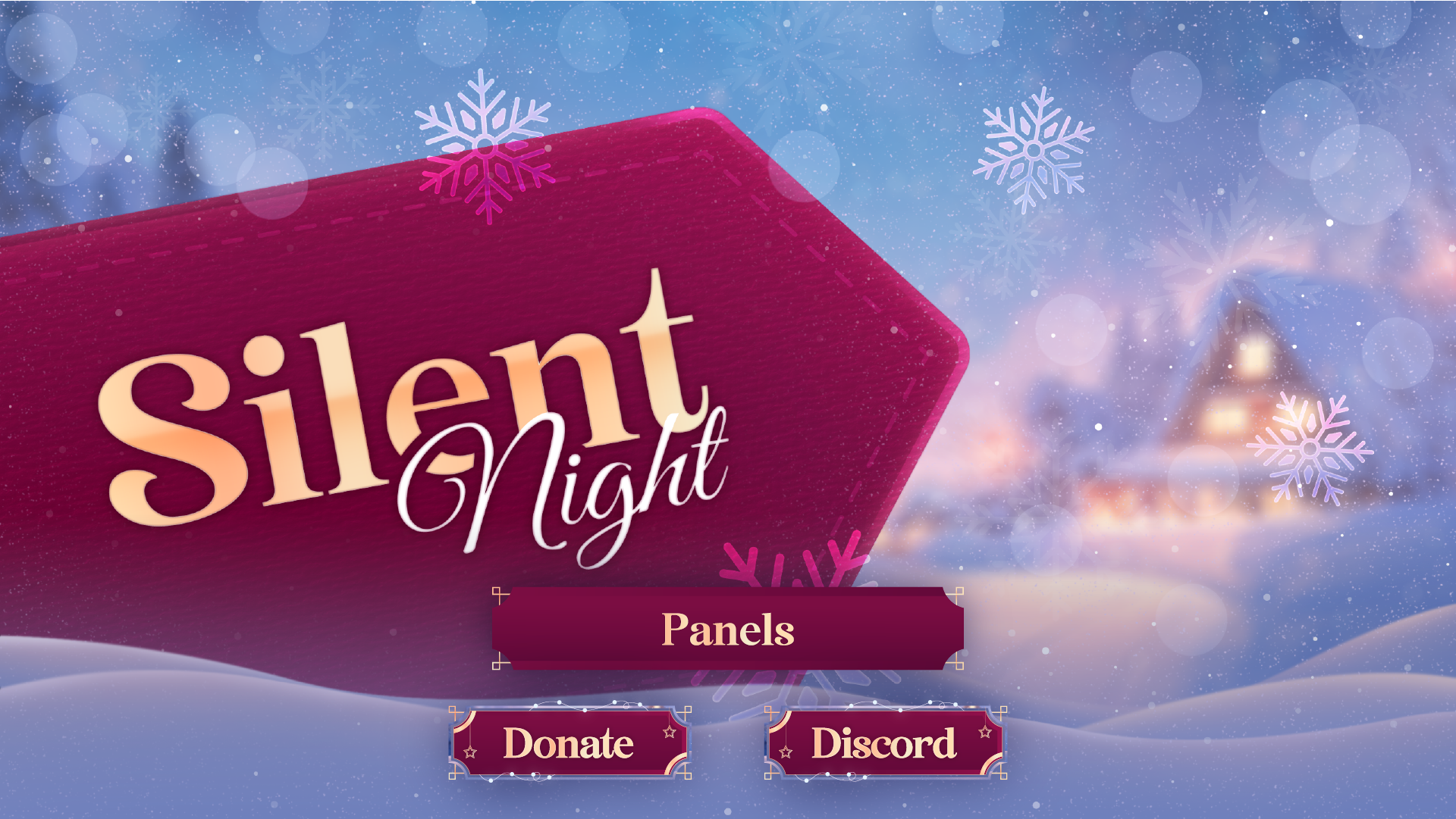 Twitch panels thumbnail silent night stream designz