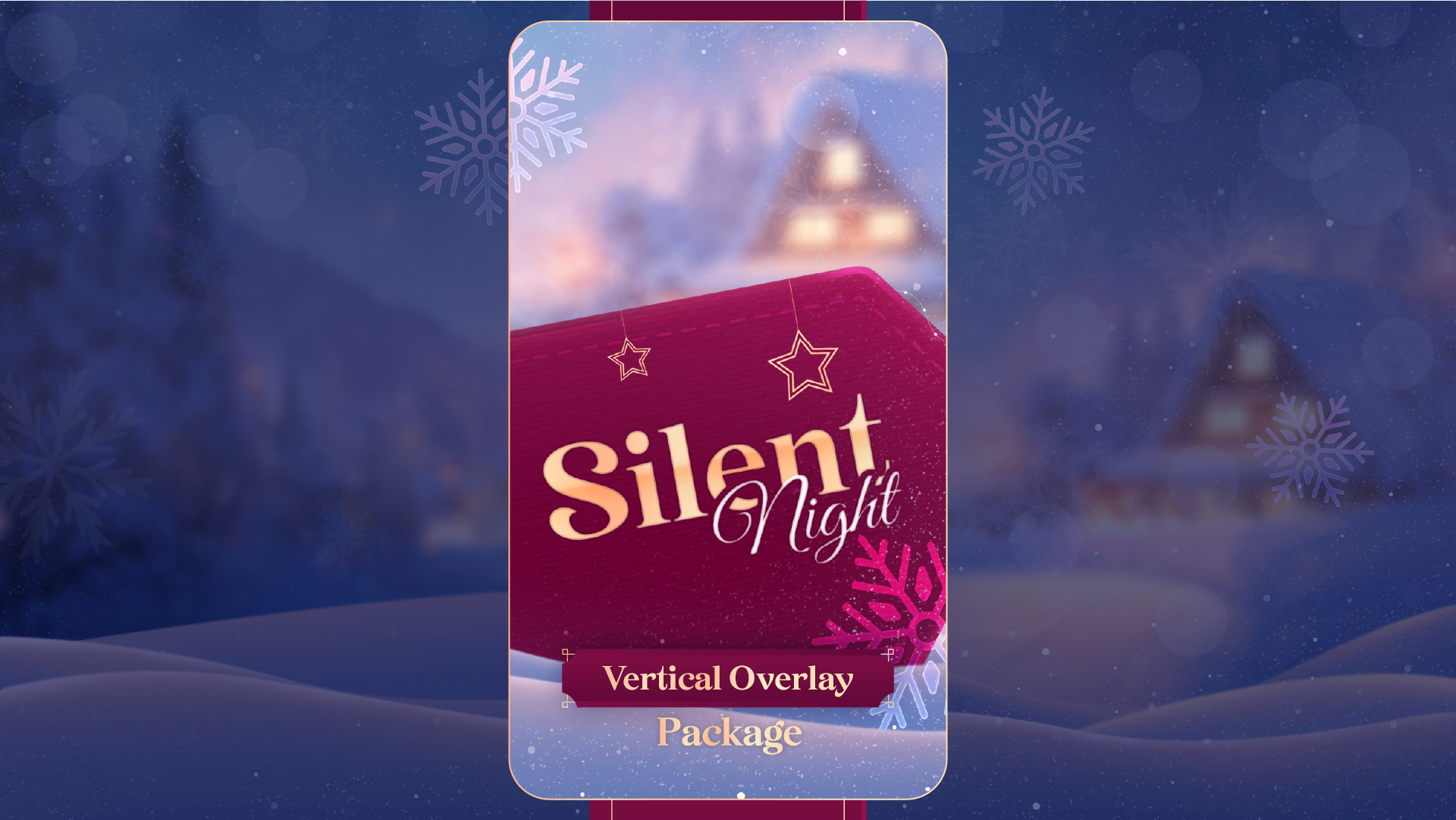 vertical stream overlay package thumbnail silent night stream designz
