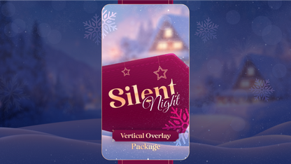 vertical stream overlay package thumbnail silent night stream designz