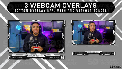 stream overlay package 3 webcam overlays silhouette stream designz