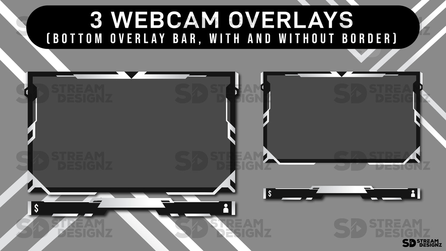 animated stream overlay package - webcam overlays - silhouette - stream designz