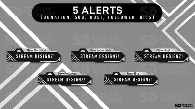 stream overlay package 5 alerts silhouette stream designz