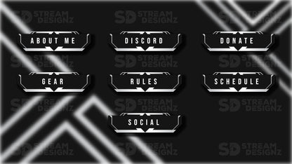 Twitch panels Silhouette panels preview stream designz