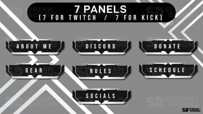 stream overlay package 7 panels silhouette stream designz