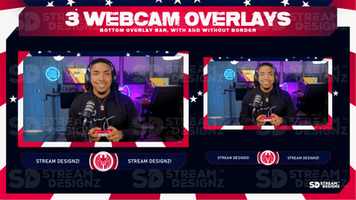 static stream overlay package 3 webcam overlays skylander stream designz