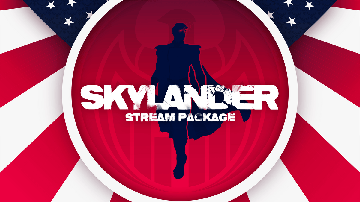 Non Animated Static Stream Overlay Package - Skylander | Stream Designz
