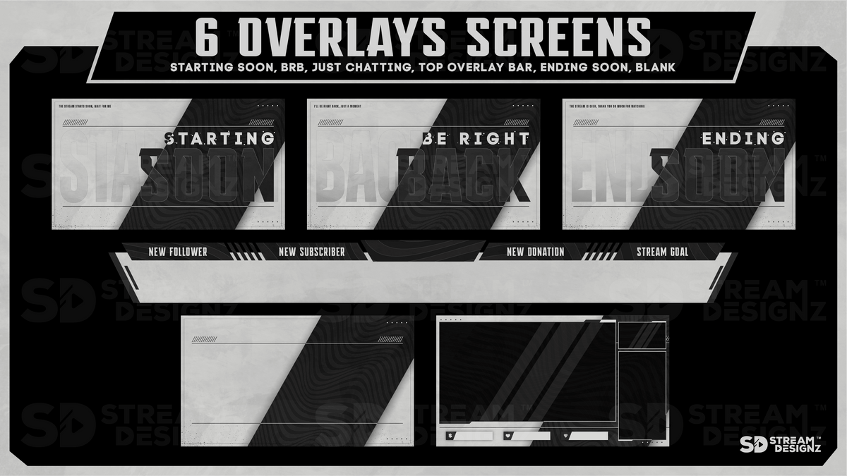 Animation Name Slate Animated Stream Overlay Package - Slate | Stream Designz