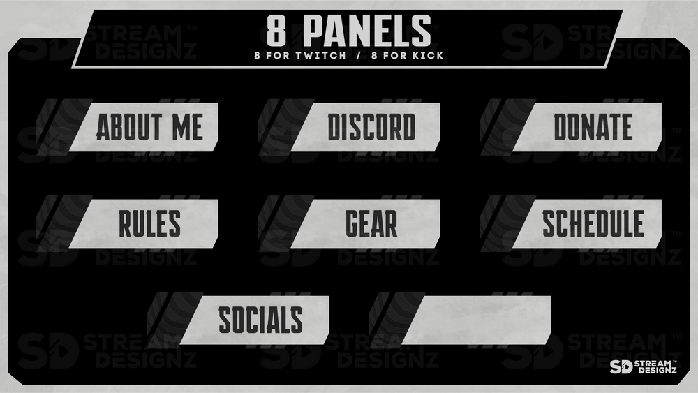 Animated Stream Overlay Package - Slate | Stream Designz