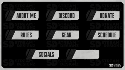 Twitch panels panels preview slate stream designz