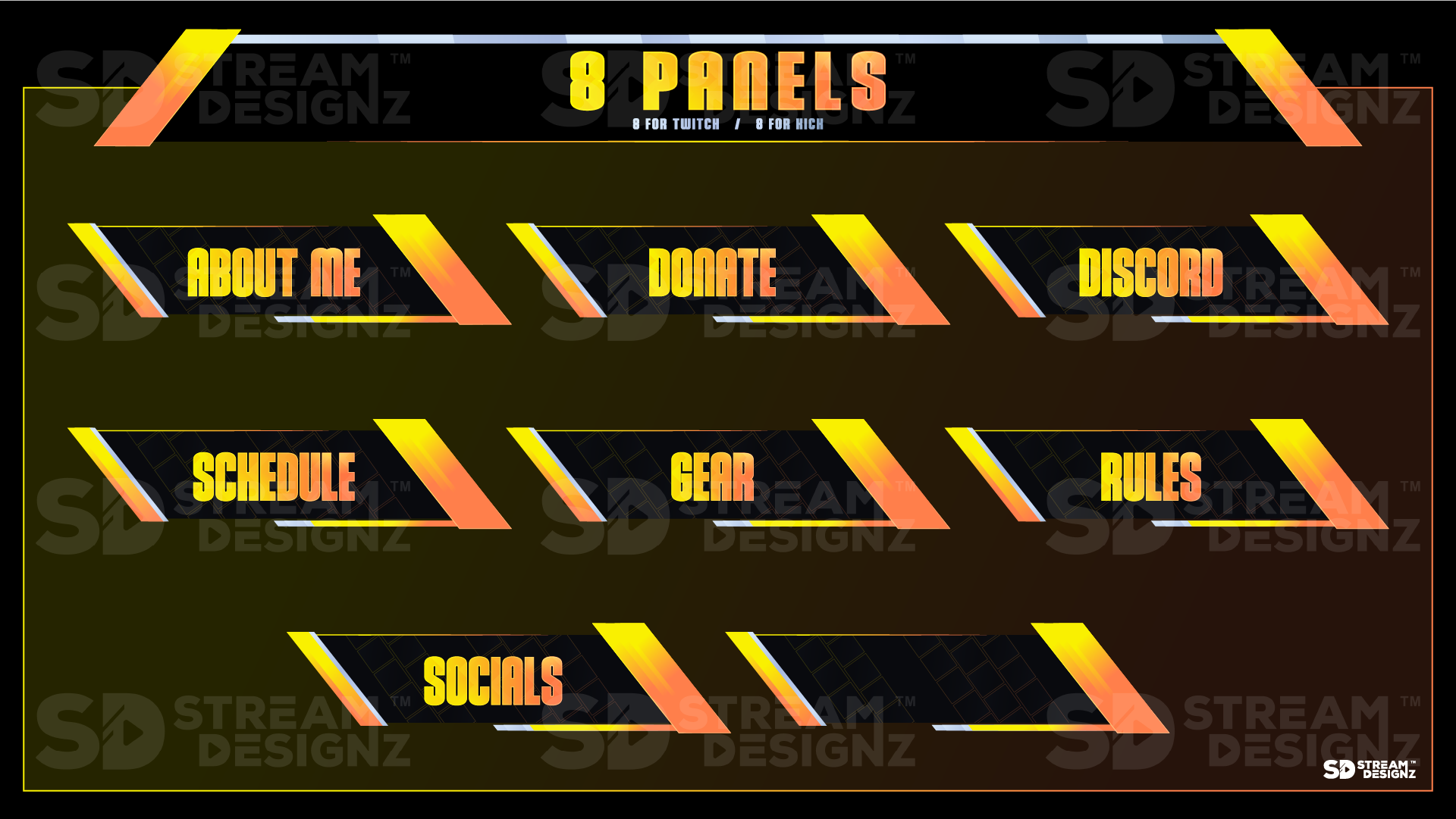 stream overlay package 8 panels solaris stream designz