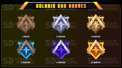 6 pack sub badges preview image solaris stream designz