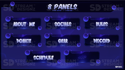 stream overlay package 8 panels spark stream designz
