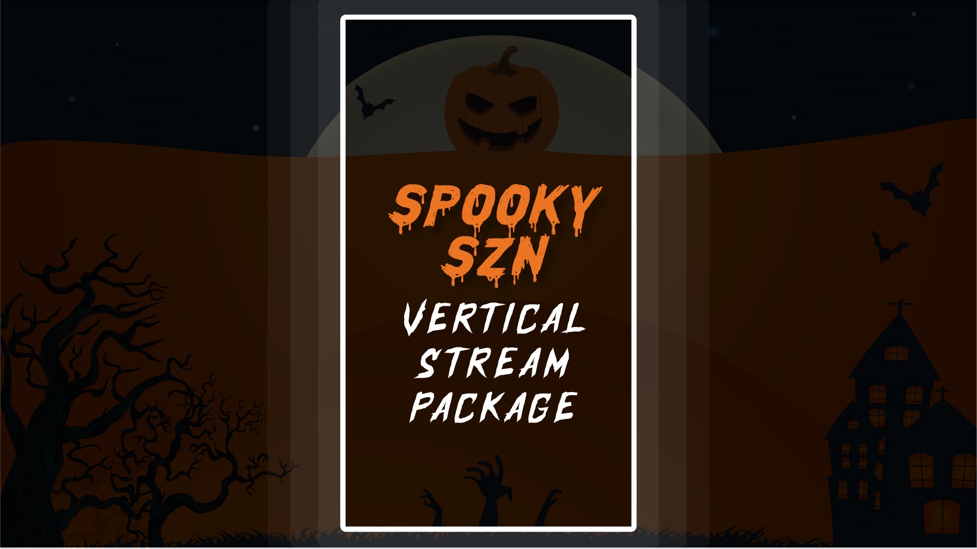 vertical stream overlay package thumbnail spooky szn stream designz