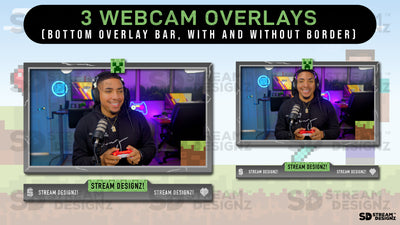 stream overlay package 3 webcam overlays steve stream designz