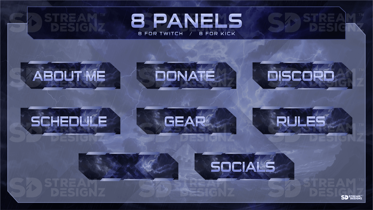 Animated Stream Overlay Package - Storm | Stream Designz