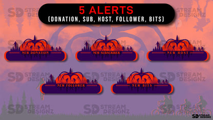 static stream overlay package - strange - 5 alerts - stream designz