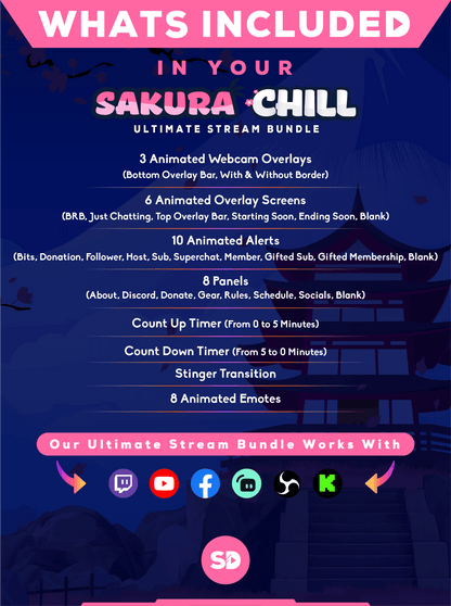 ultimate stream bundle whats included in your package sakura chill stream designz