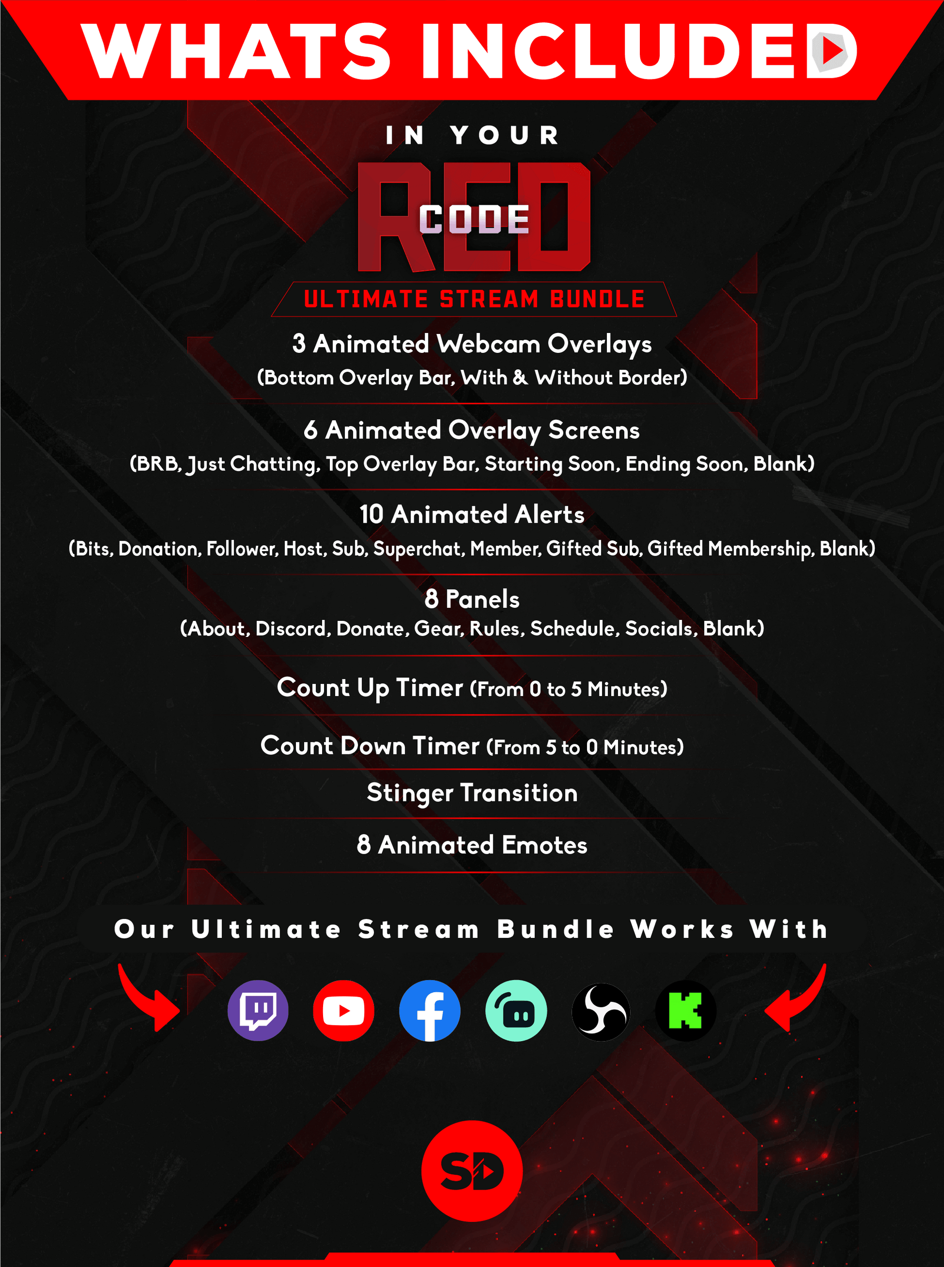 Ultimate stream package whats included in your bundle code red stream designz