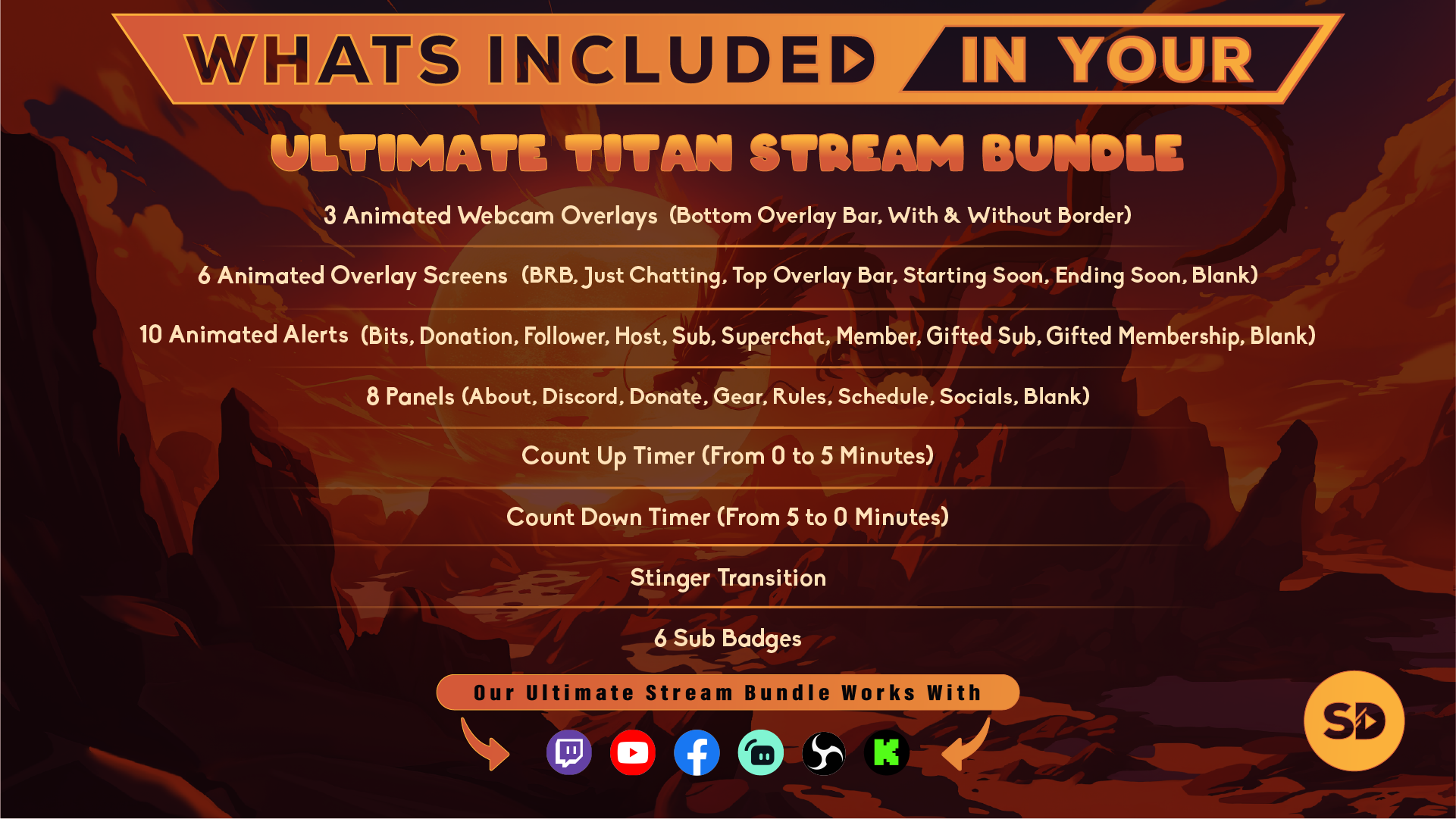 ultimate stream bundle titan whats included in your package stream designz