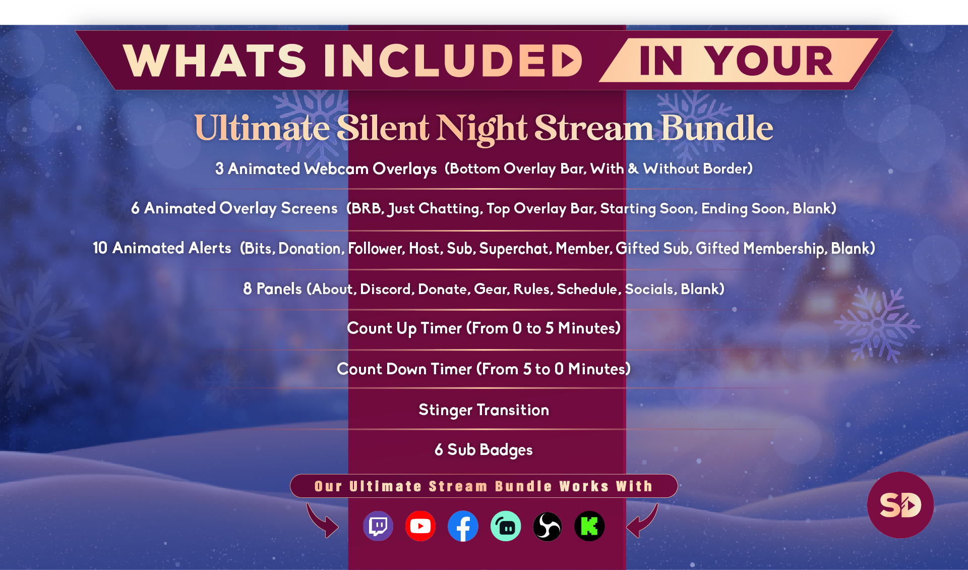 ultimate stream bundle silent night whats included in your package stream designz