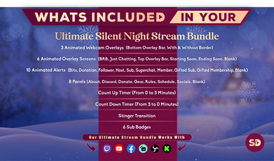 ultimate stream bundle silent night whats included in your package stream designz