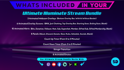 whats included in your package ultimate stream bundle illuminate stream designz