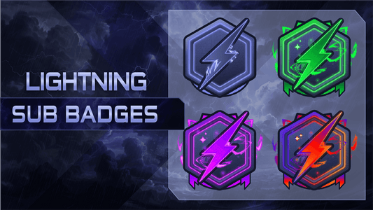6 pack sub badges thumbnail lightning stream designz