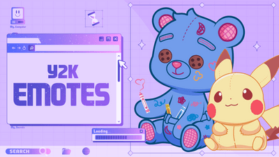 8 pack emotes thumbnail y2k stream designz