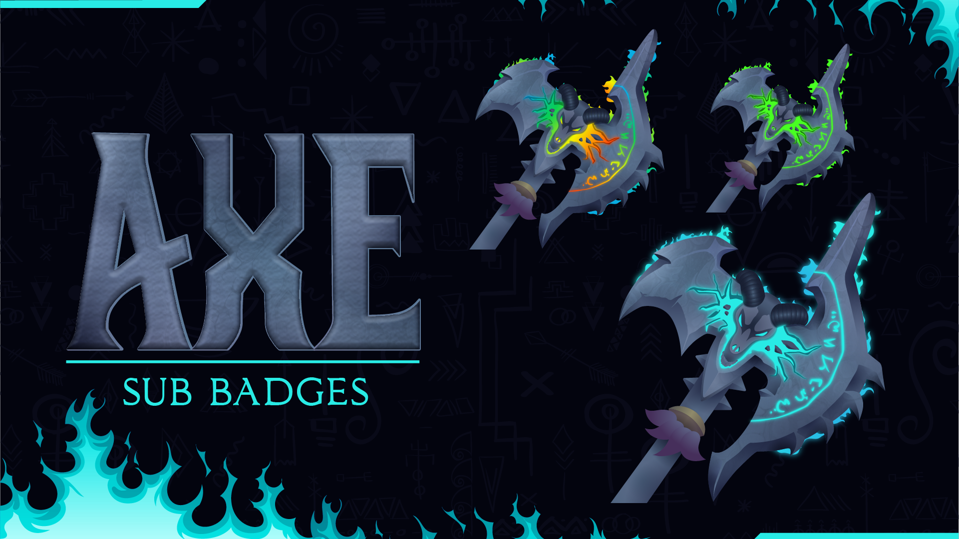 6 pack sub badges thumbnail axe stream designz