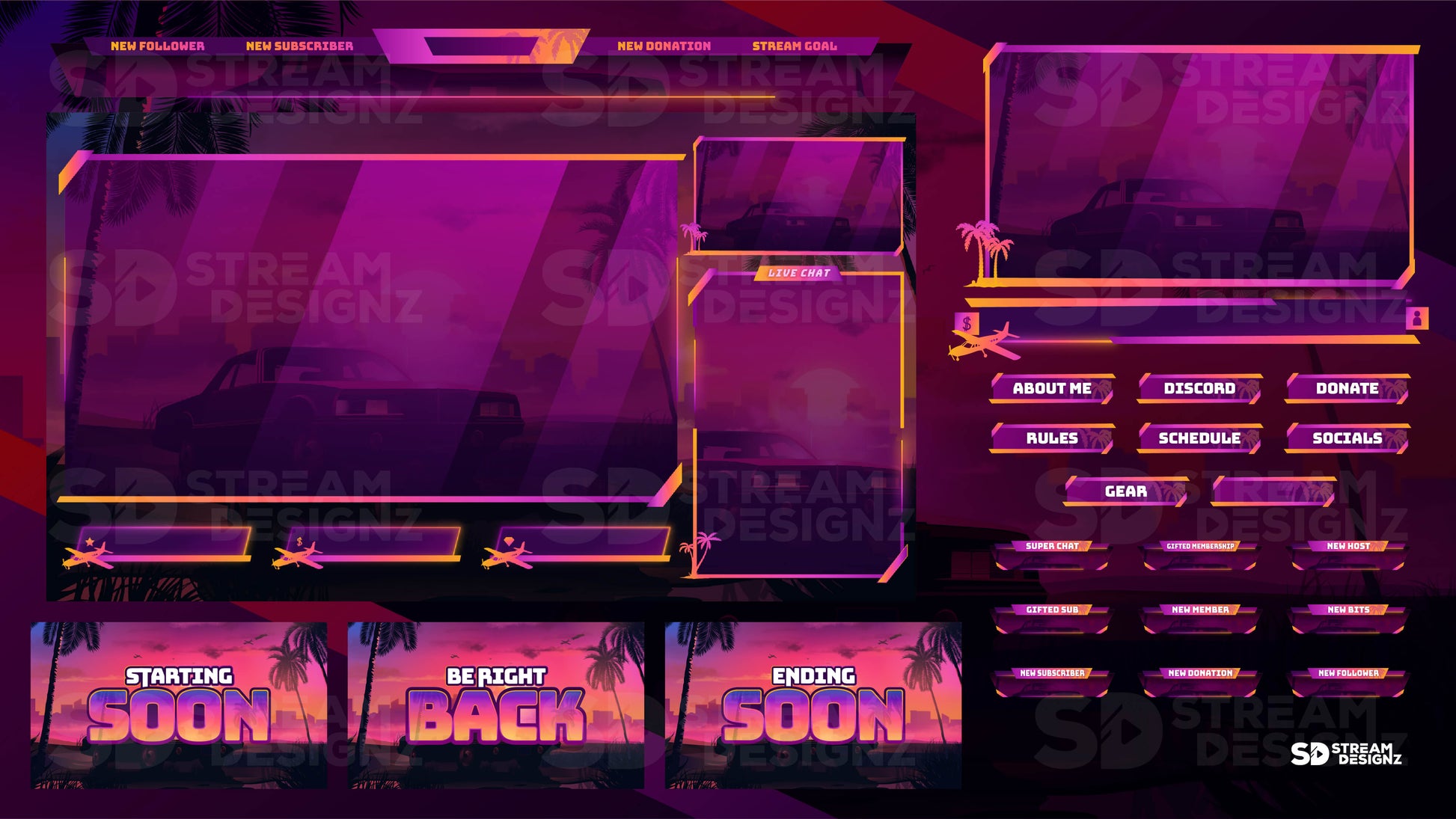 The Ultimate Stream Package - sunset city - Feature Image - Stream Designz