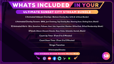 ultimate stream bundle sunset city whats included in your package stream designz